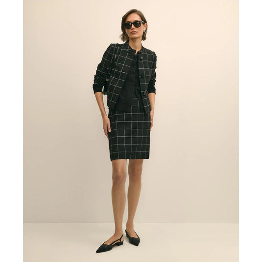 Windowpane Mini Skirt