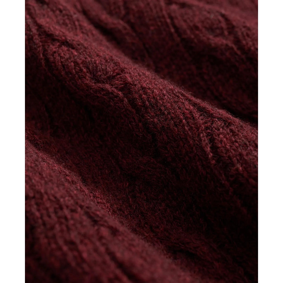 Cable Crewneck Sweater in Shetland Wool
