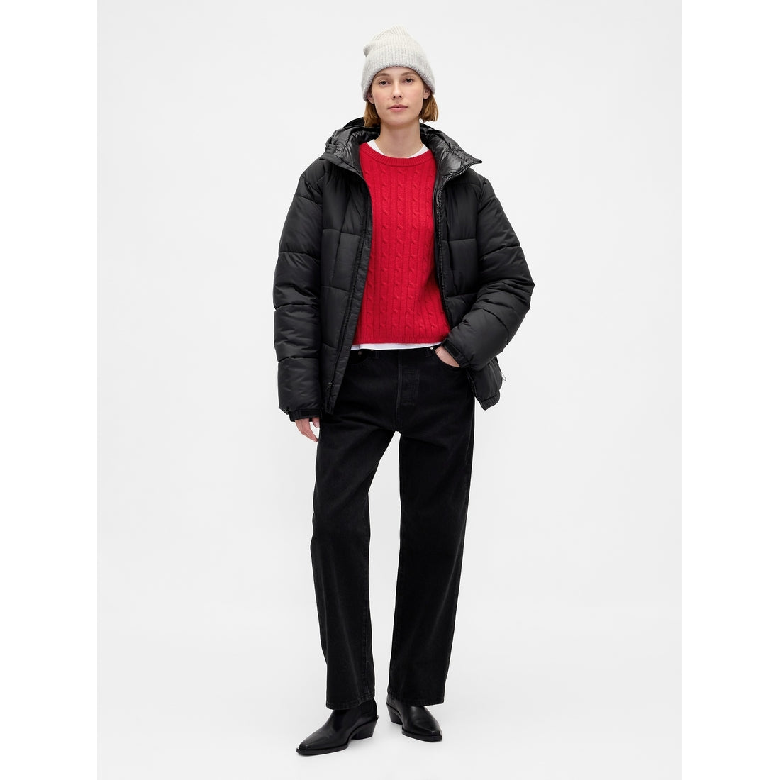 Women's Cashsoft Cable-Knit Crewneck Sweater