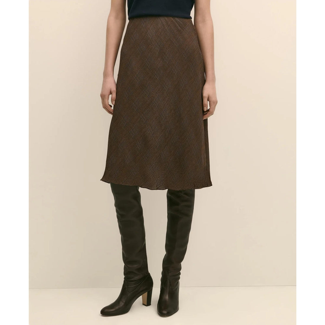 Chiffon Plaid Skirt