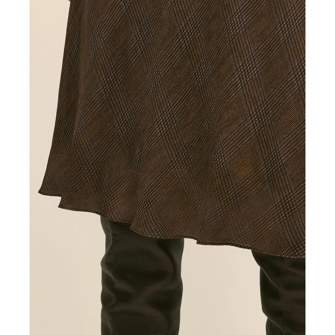 Chiffon Plaid Skirt