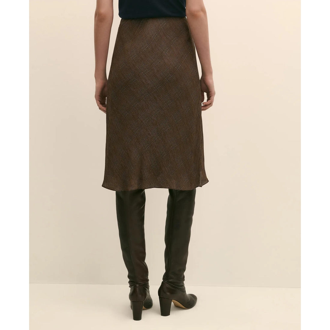 Chiffon Plaid Skirt