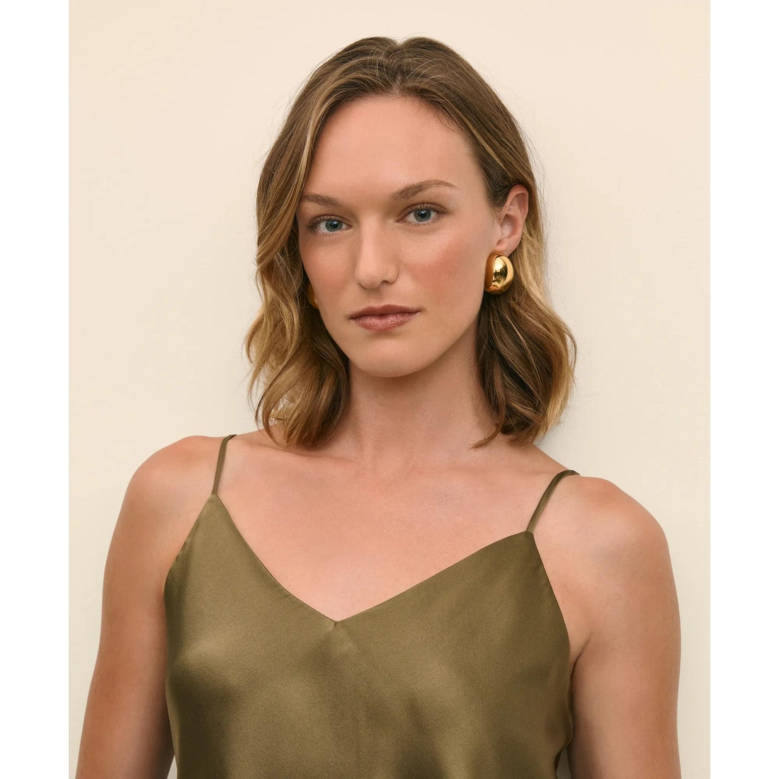 V-Neck Cami in Washable Silk Charmeuse