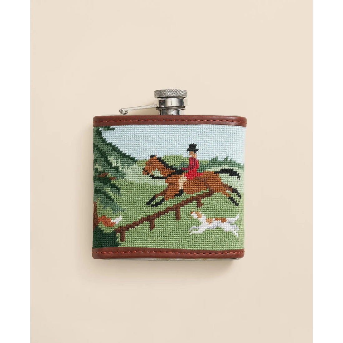 Smathers & Branson Stainless Steel Needlepoint Flask