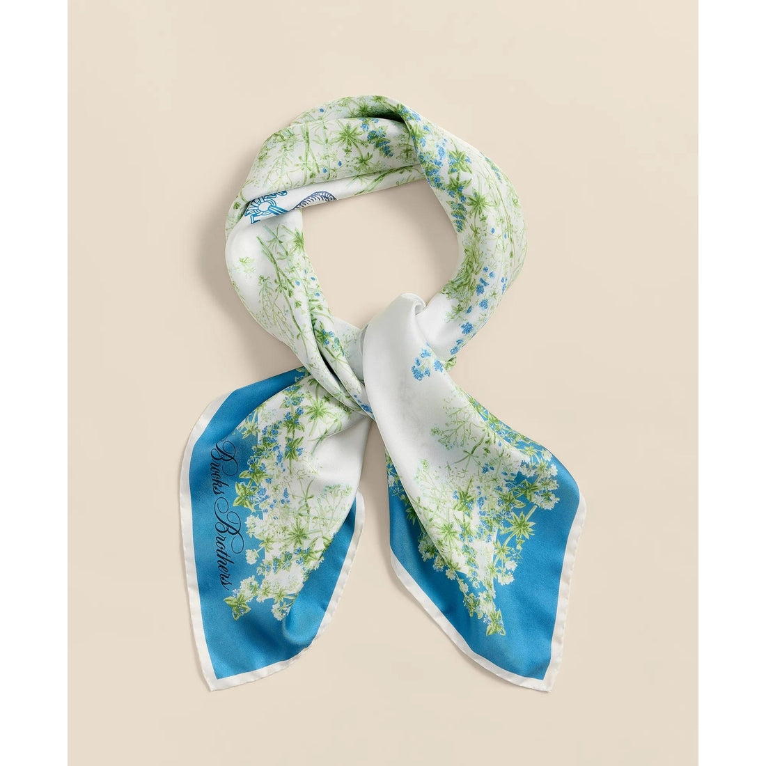Silk Floral Square Scarf