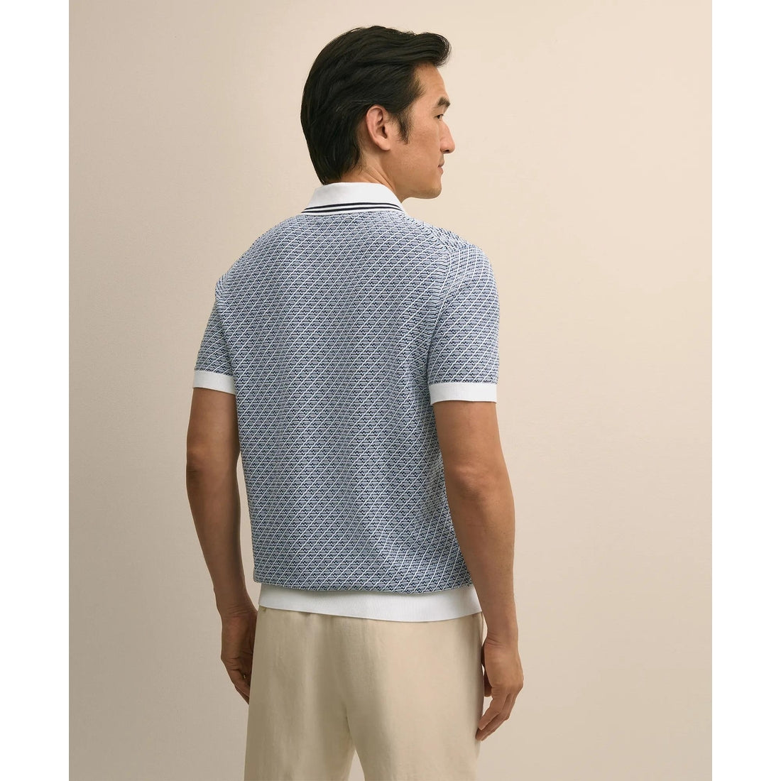 Supima Cotton Diamond Polo Sweater
