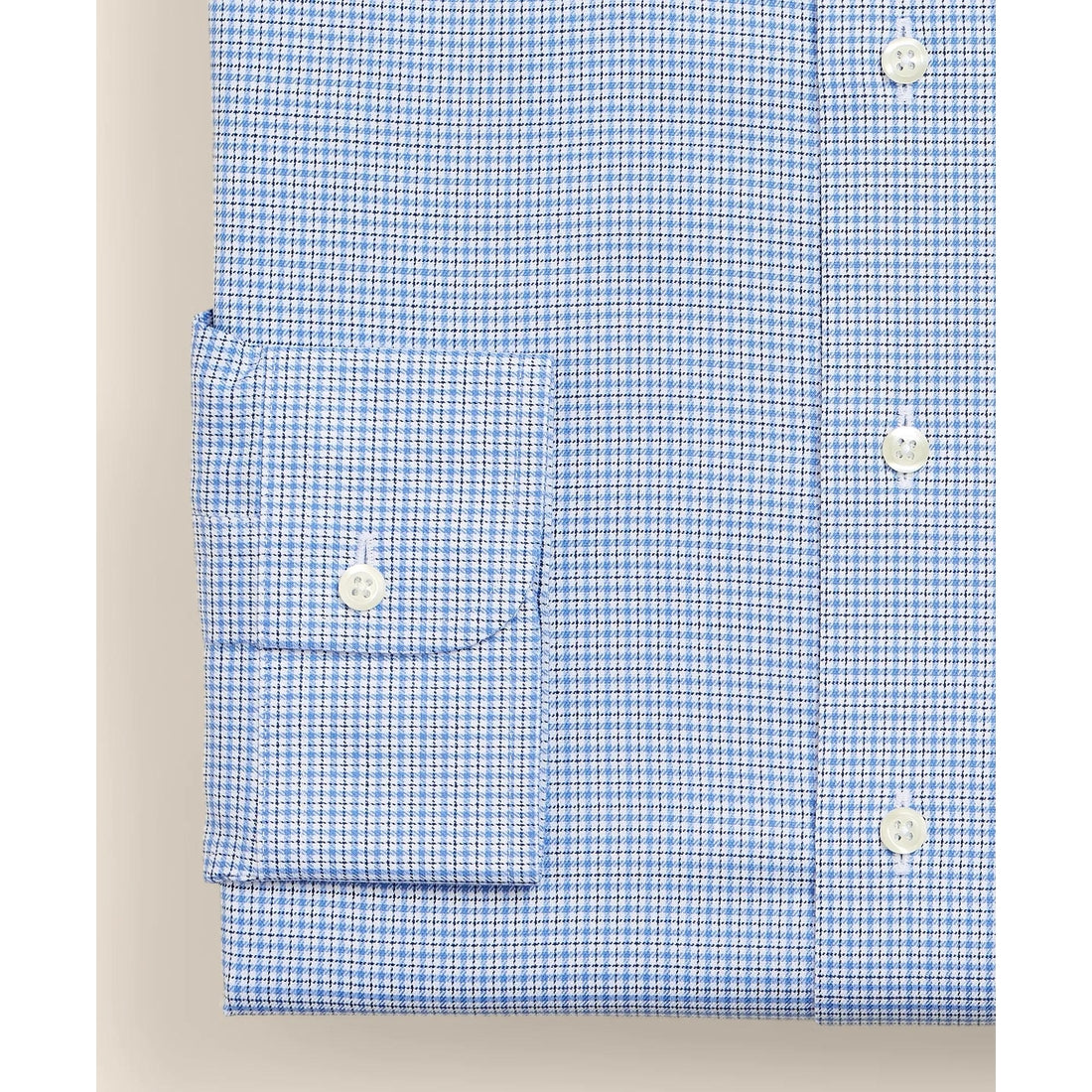Brooks Brothers Explorer Collection Non-Iron Twill Ainsley Collar, Mini Check Dress Shirt