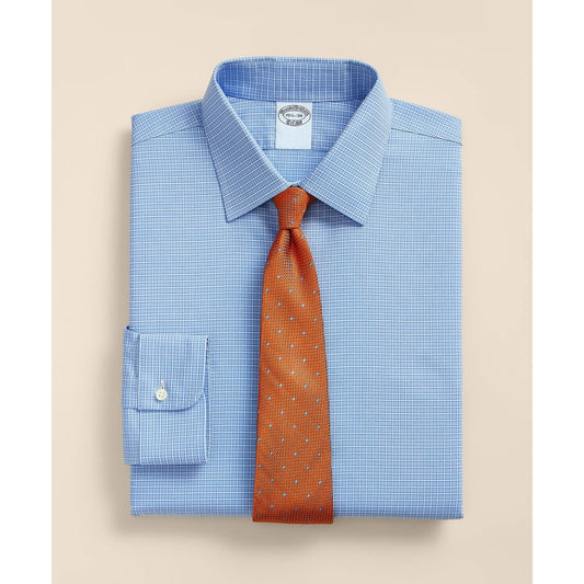 Stretch Supima Cotton Non-Iron Royal Oxford Ainsley Collar, Ground Check Dress Shirt