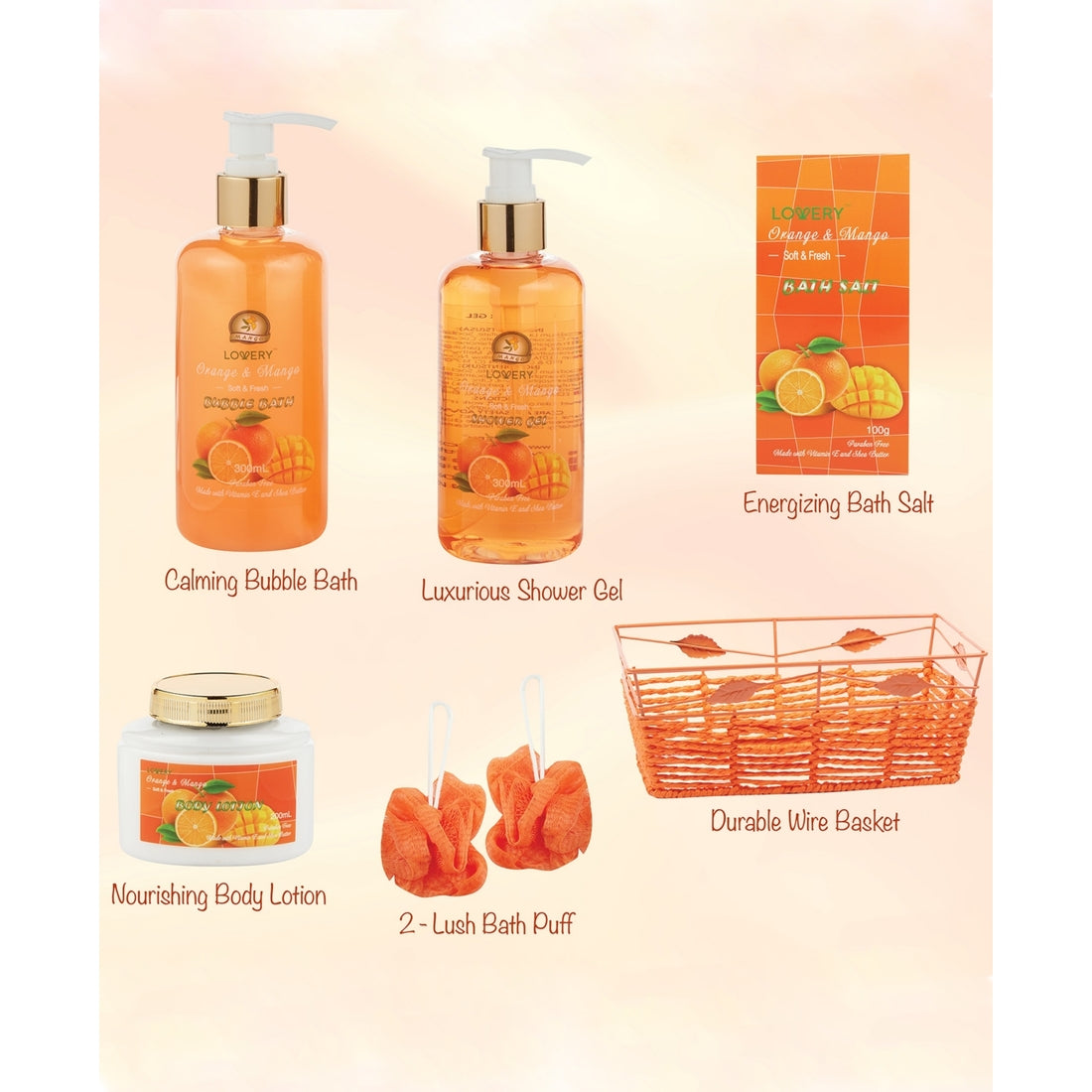Lovery Orange Mango Body Care Gift Set