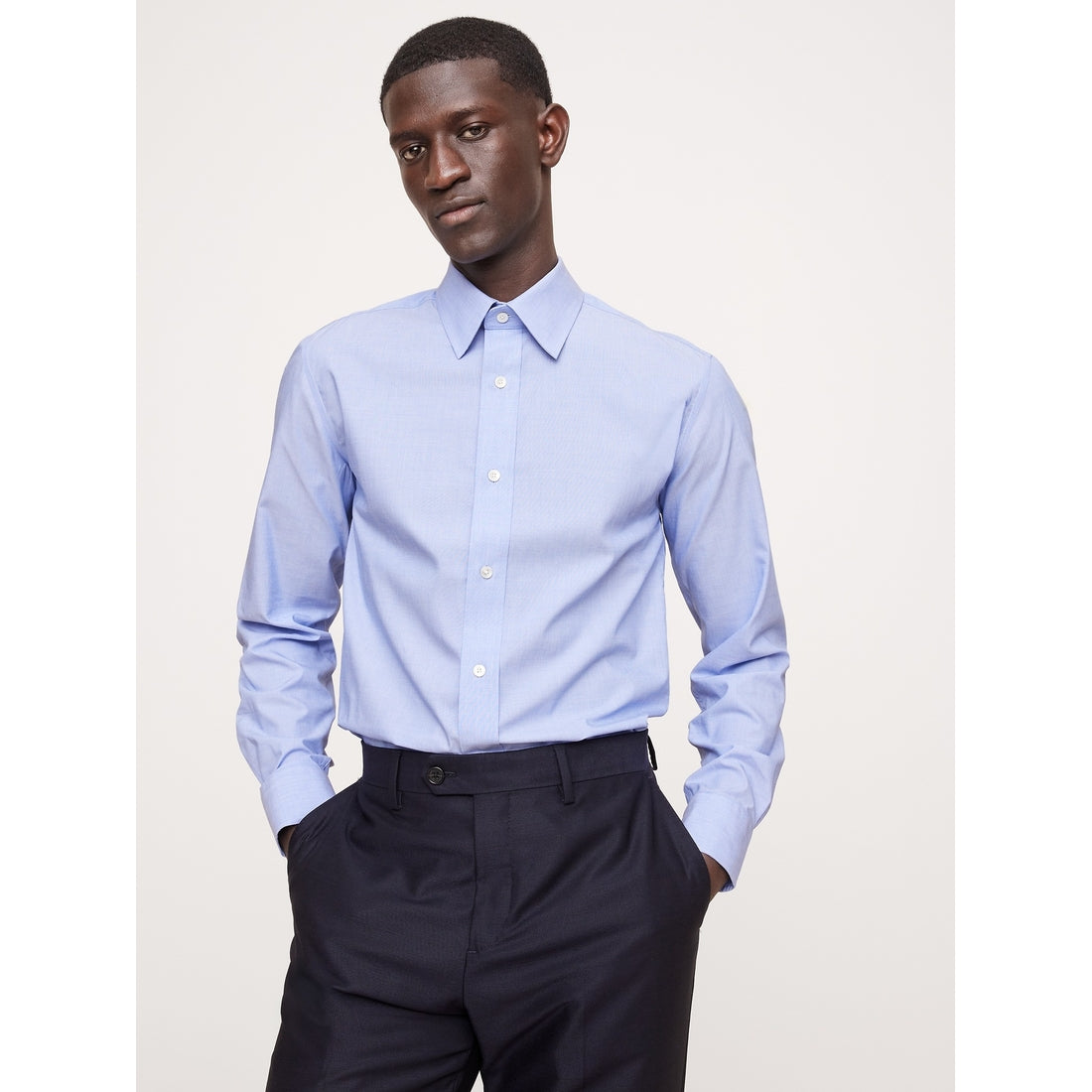 Men's Slim-Fit Wrinkle-Resistant Dress Shirt