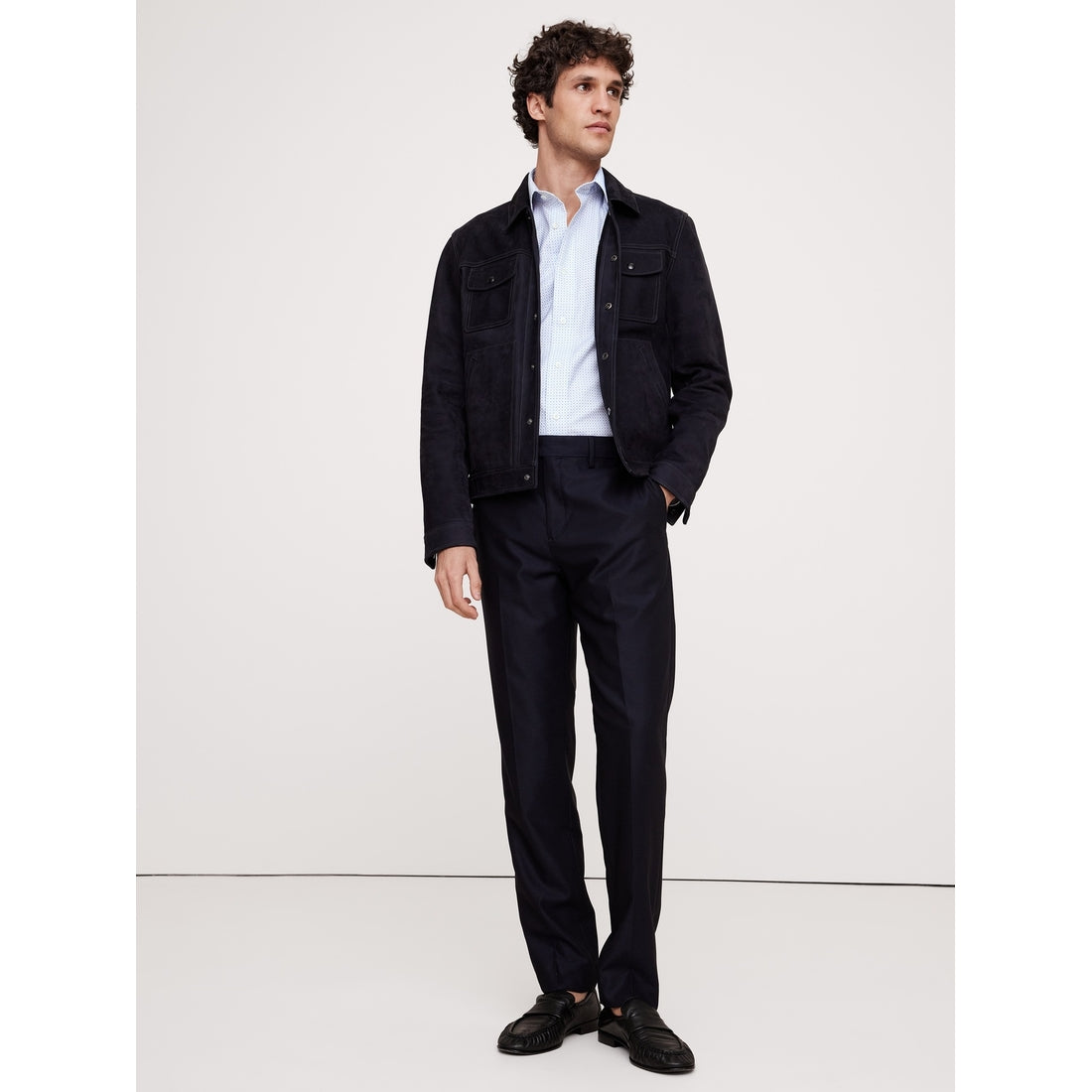 Men's Slim-Fit Wrinkle-Resistant Dress Shirt