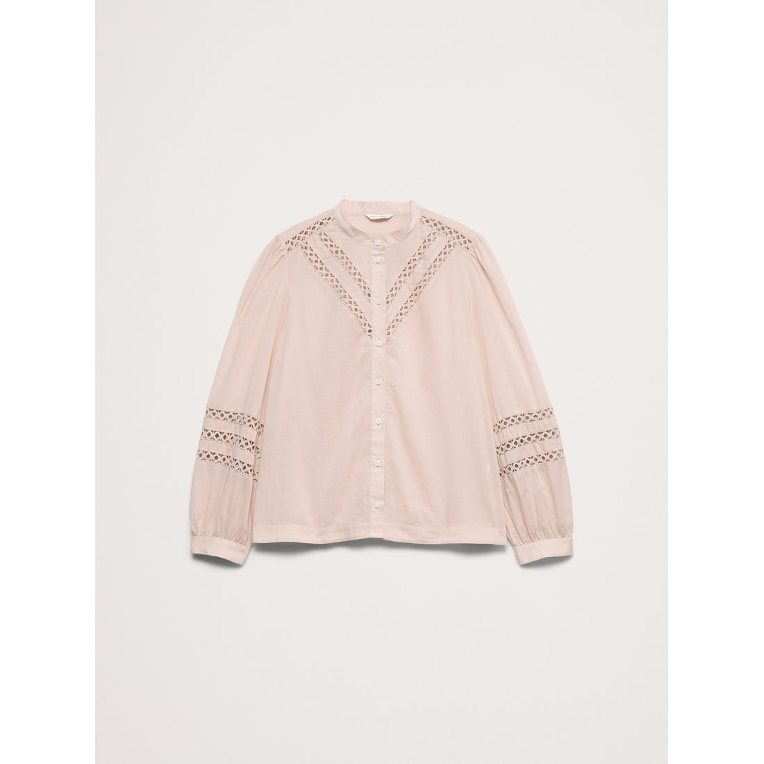 Women's Cotton Inset-Lace Blouse