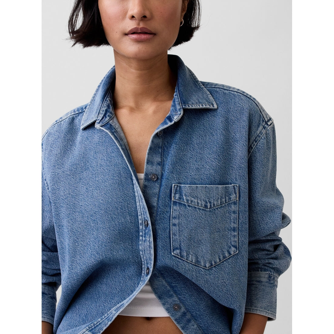 Women's Ultrasoft Denim Oversized Shirt