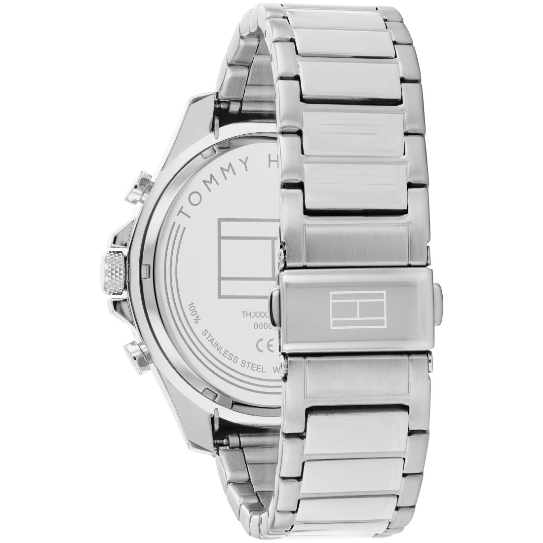 Tommy Hilfiger Men's Multifunction Silver-Tone Stainless Steel Watch 46mm