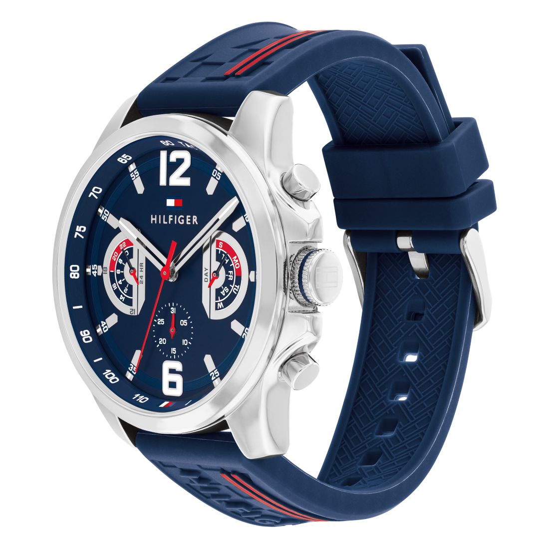 Tommy Hilfiger Men's Quartz Navy Silicone Watch 46mm