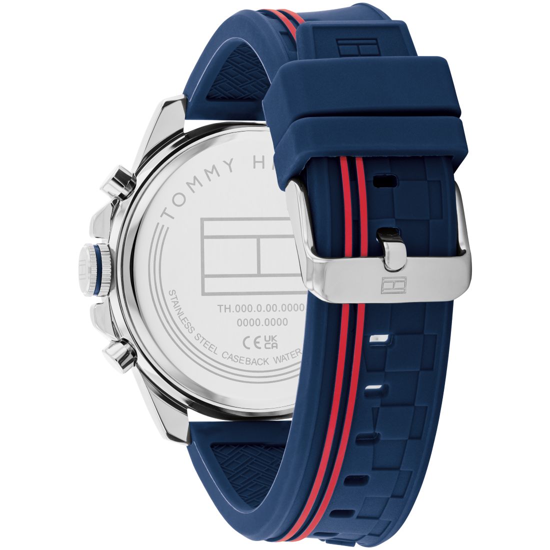 Tommy Hilfiger Men's Quartz Navy Silicone Watch 46mm