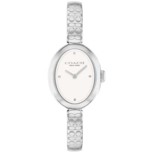 Coach Women's Sammy Silver Tone Stainless Steel Bangle Bracelet Watch, 22.5mm