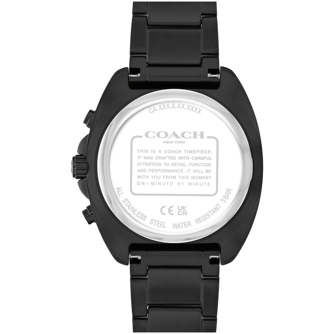Coach Men's Charter Ionic Plated Black Steel Bracelet Watch, 39mm