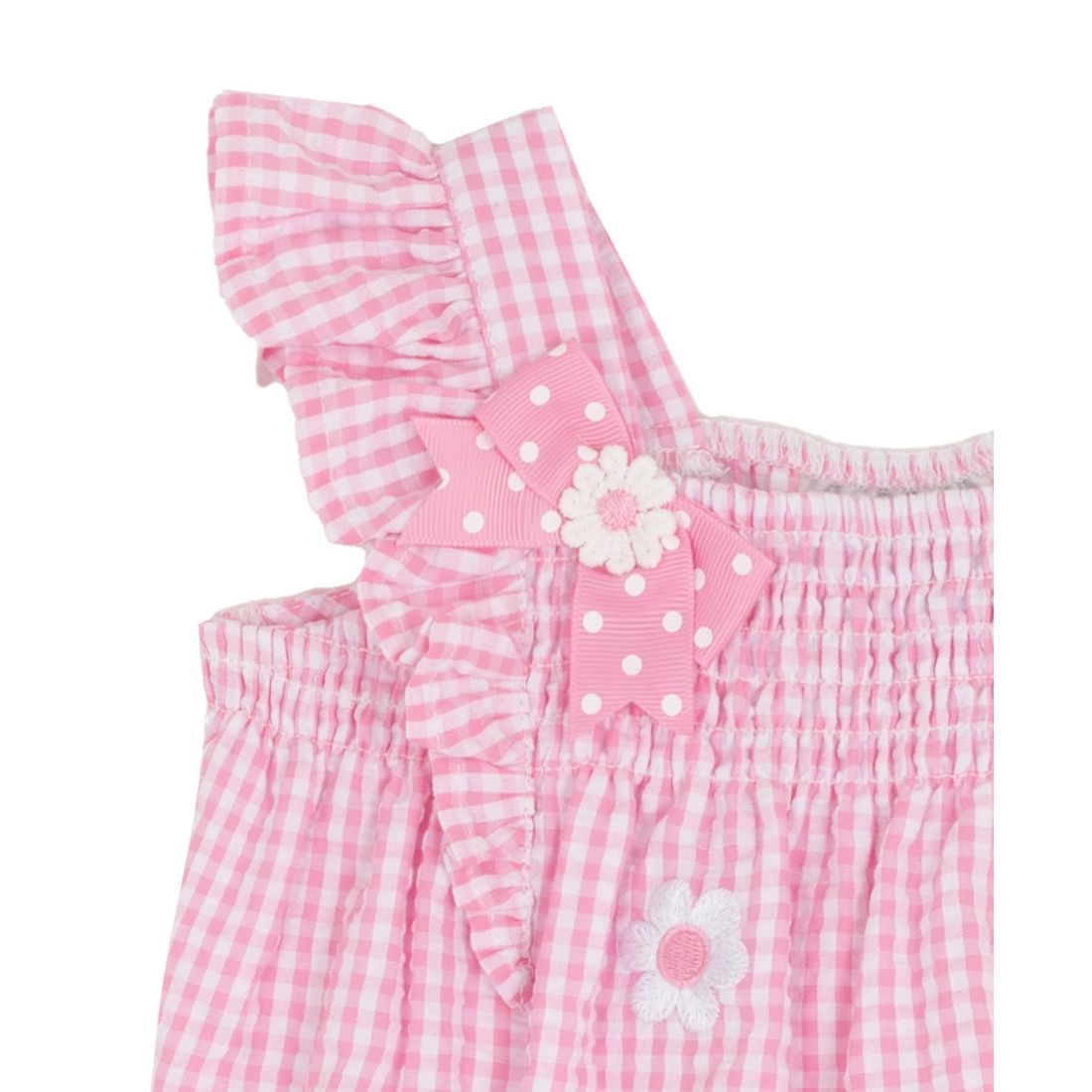 Rare Editions Baby Girls' Embroidered Daisy Sleeveless Top and Capri Pants, 2-Piece Set