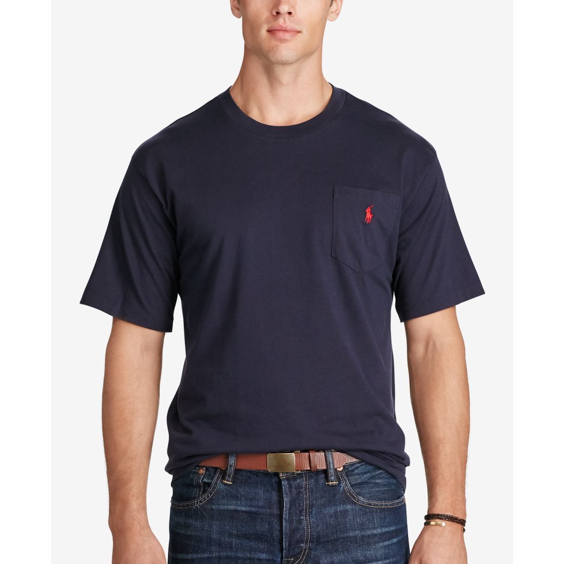 Polo Ralph Lauren Men's Big & Tall Crew-Neck Pocket T-Shirt