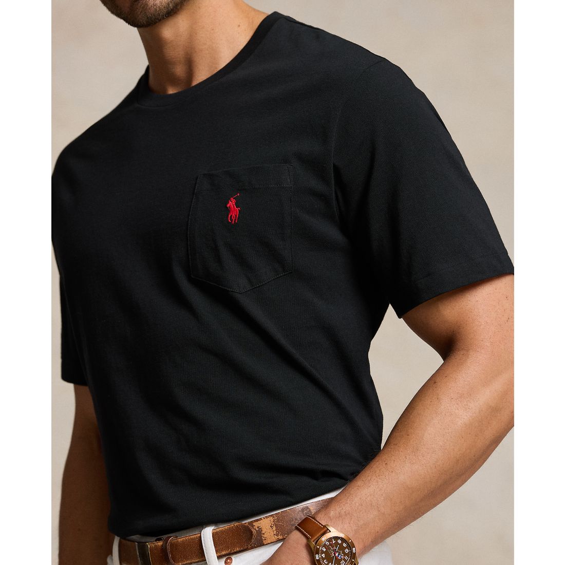 Polo Ralph Lauren Men's Big & Tall Crew-Neck Pocket T-Shirt