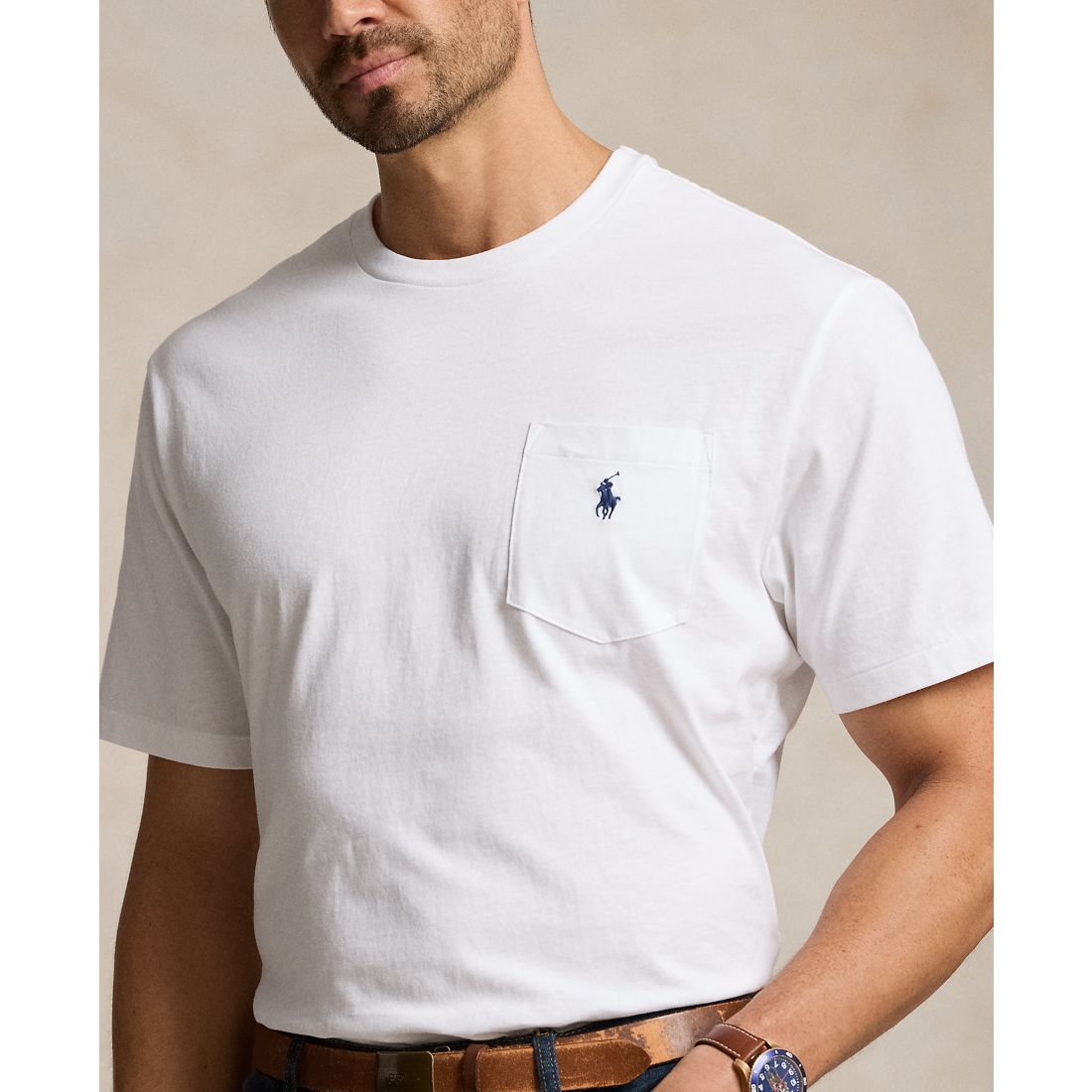 Polo Ralph Lauren Men's Big & Tall Crew-Neck Pocket T-Shirt