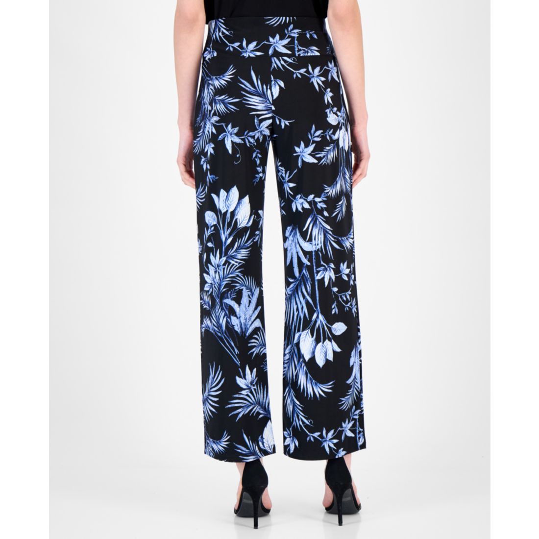 Anne Klein Petite Printed Wide-Leg Pants