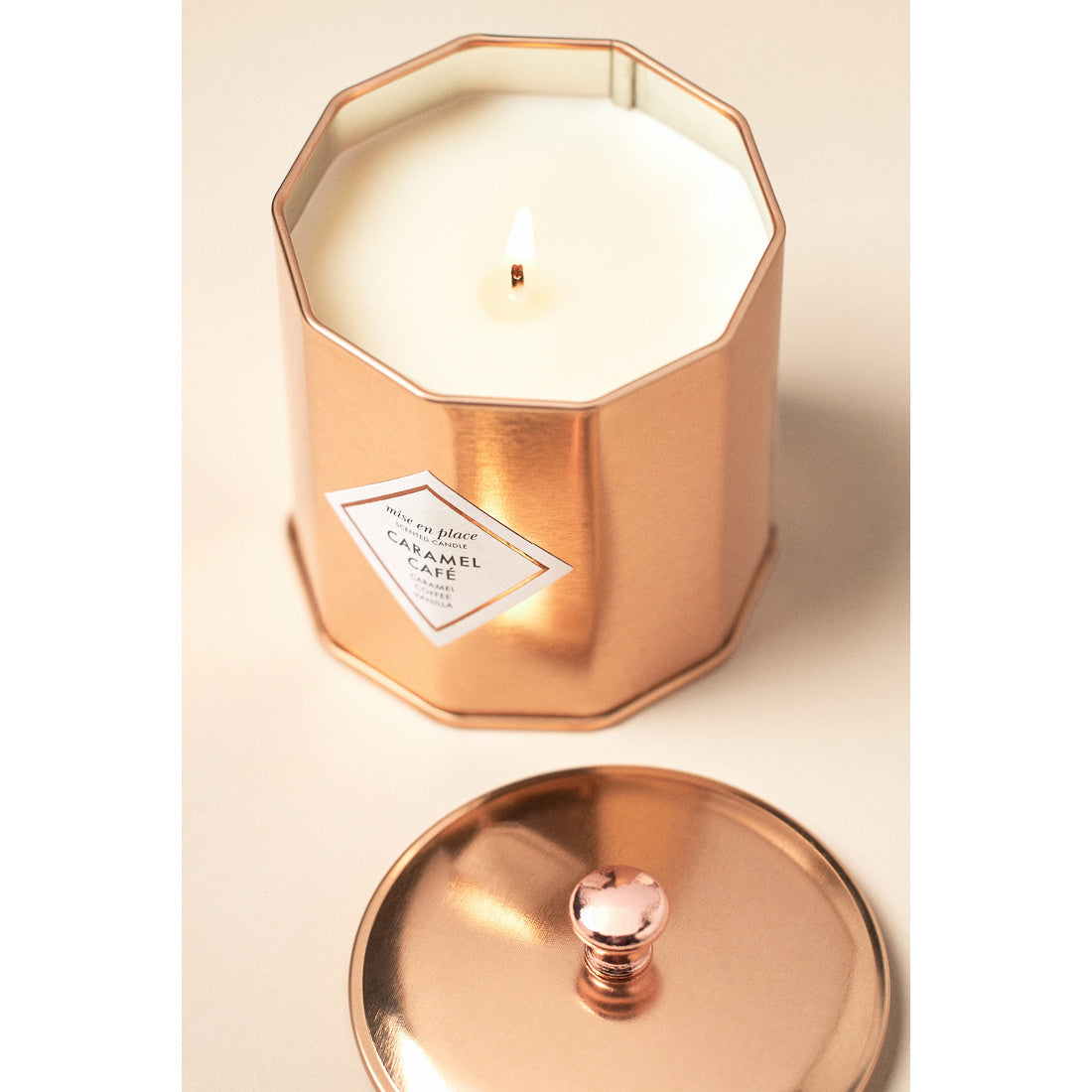 mise en place Gourmand Caramel Café Metal Tin Candle by mise en place by Anthropologie
