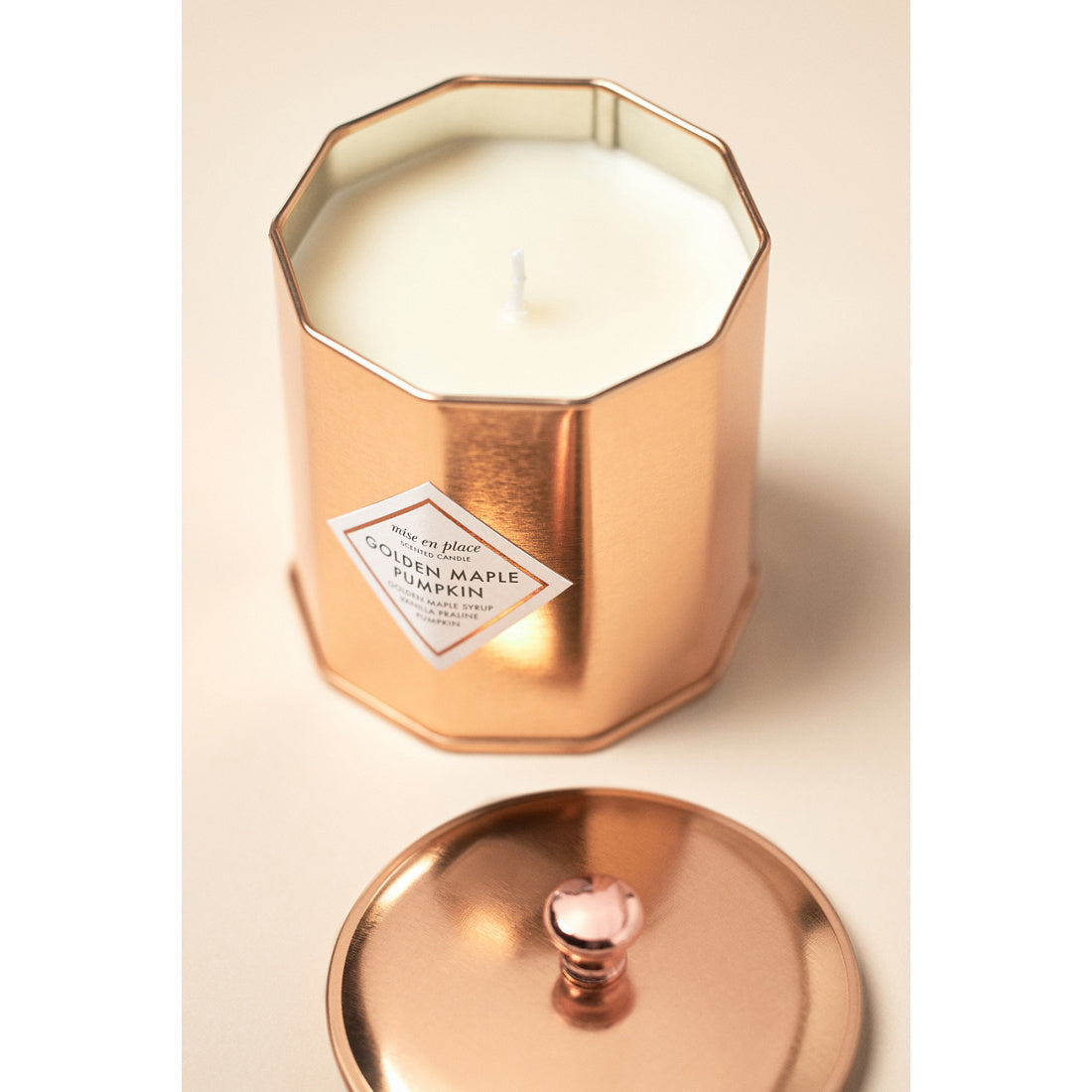 mise en place Gourmand Golden Maple Pumpkin Metal Tin Candle by mise en place by Anthropologie
