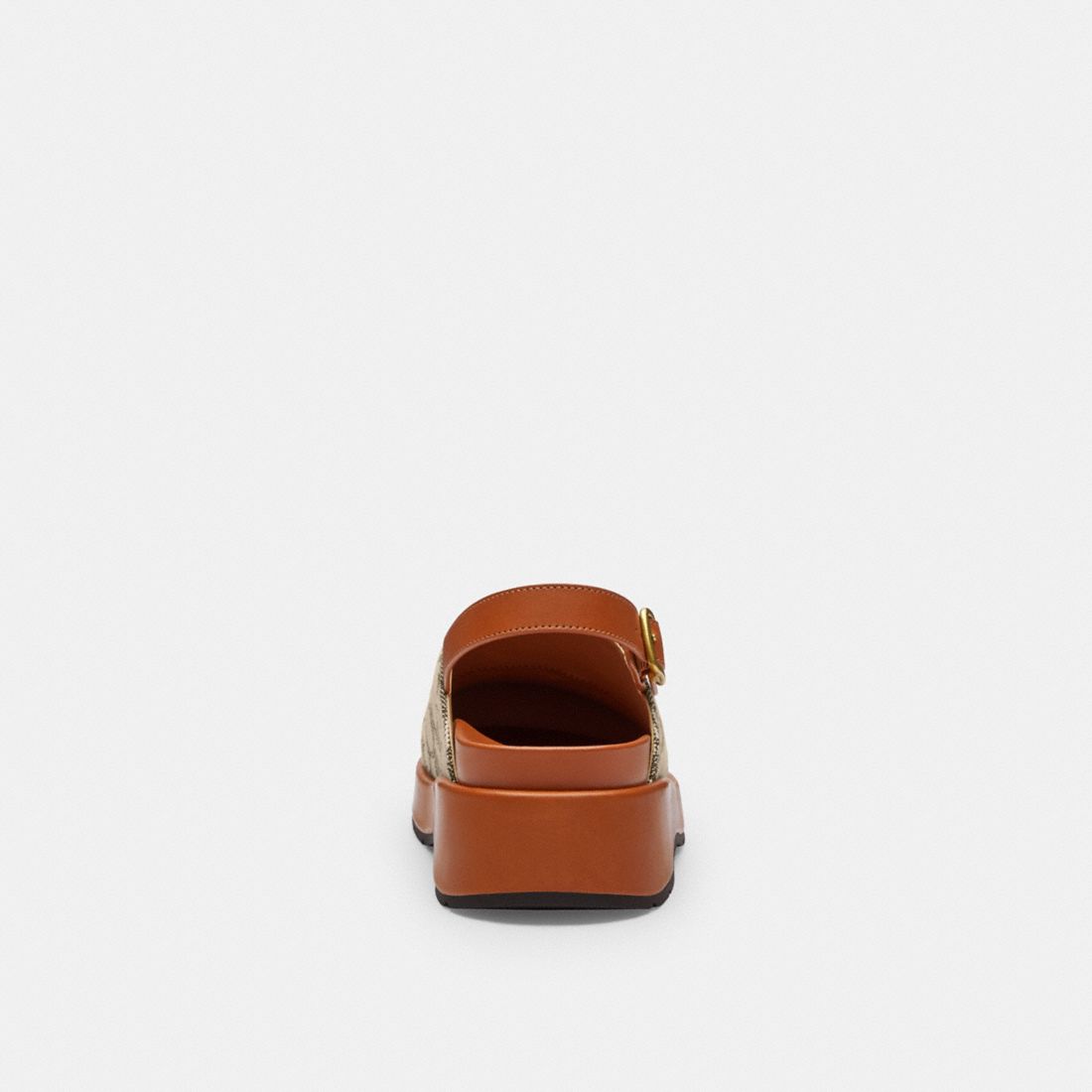 Coach Sculpted C Platform Clog In Signature Textile Jacquard