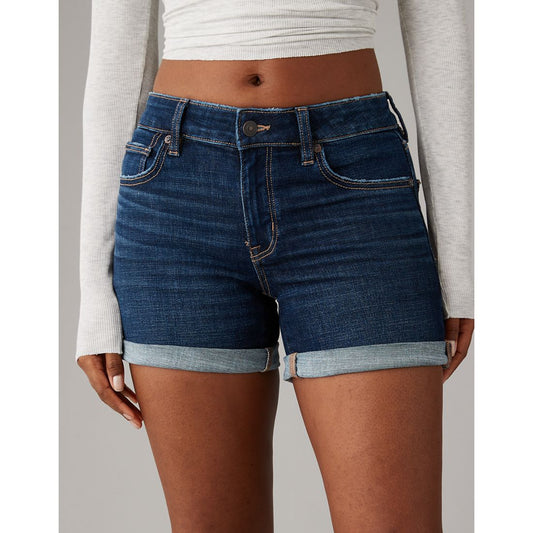 AE Next Level Low-Rise Denim Midi Short