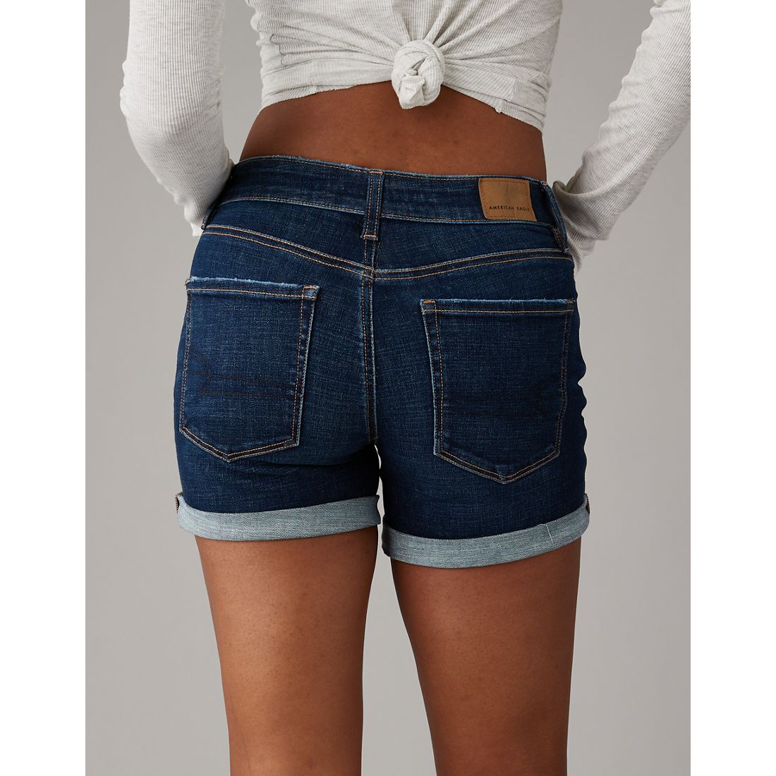 AE Next Level Low-Rise Denim Midi Short
