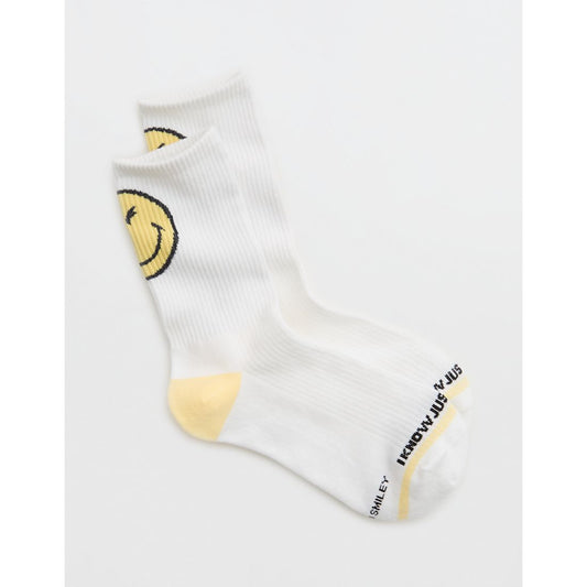 Ribbed Cotton Crew Socks