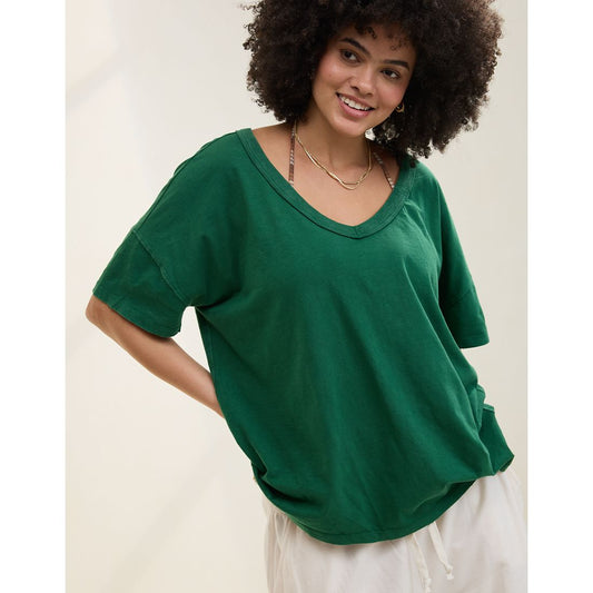Oversized V-Neck Boyfriend T-Shirt