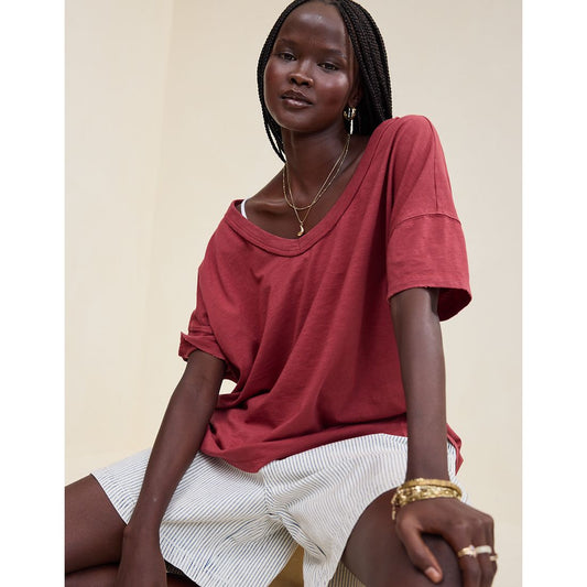 Oversized V-Neck Boyfriend T-Shirt