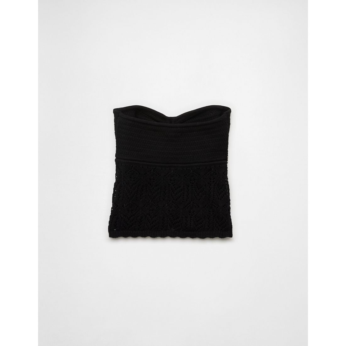 AE Cropped Crochet Tube Top