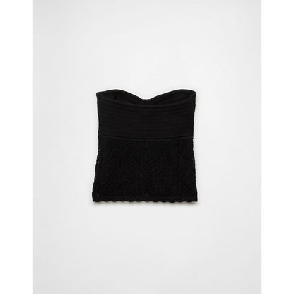 AE Cropped Crochet Tube Top
