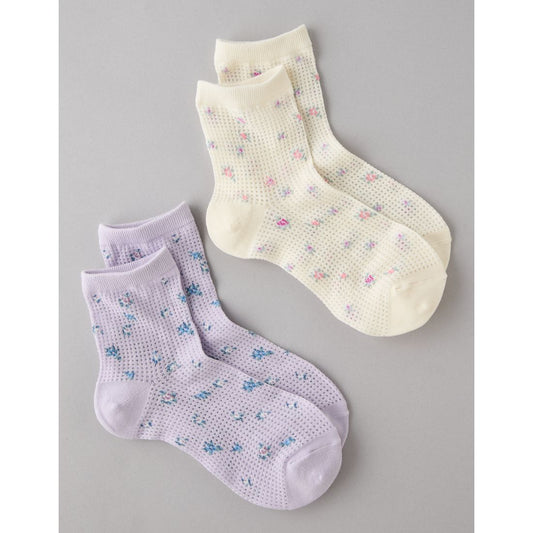 AE Floral Boyfriend Socks 2-Pack
