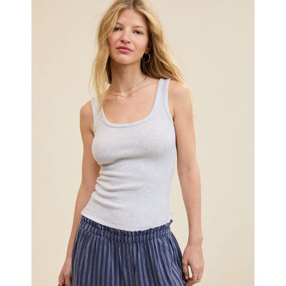 Double Scoop Neck Tank Top