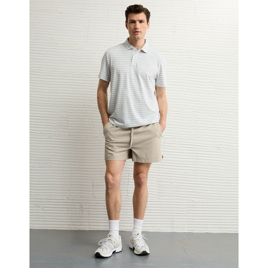AE 24/7 Club Logo Striped Polo Shirt