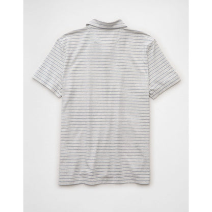 AE 24/7 Club Logo Striped Polo Shirt
