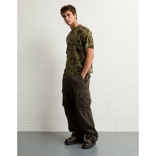 AE Boxy Sueded Camo Jersey T-Shirt