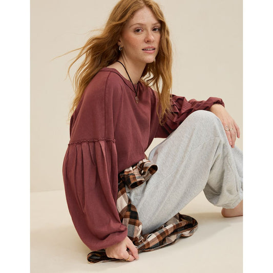 Slouchy Balloon Sleeve T-Shirt