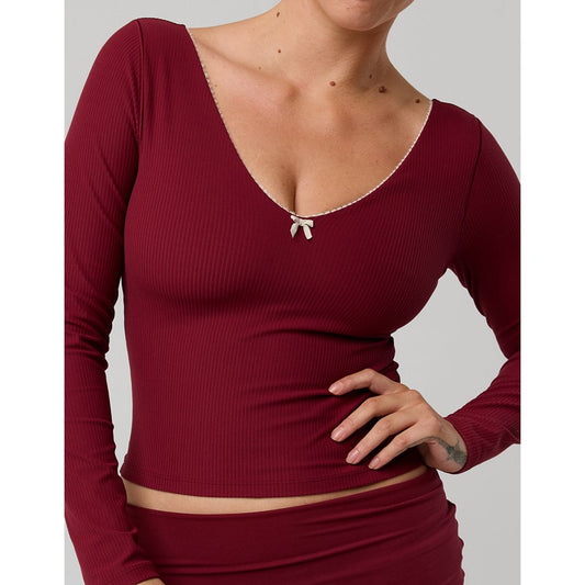 Real Me XTRA Rib Open V-Neck T-Shirt