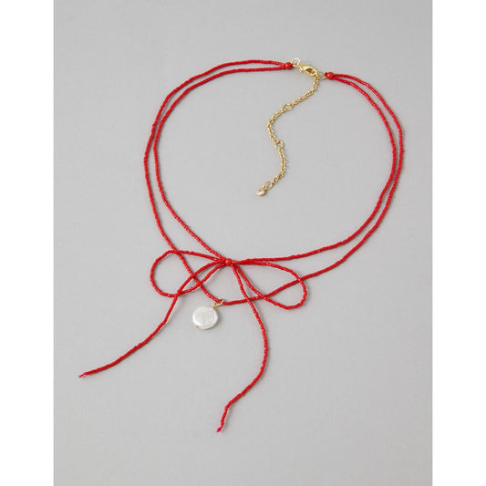 AE Red Bow Necklace
