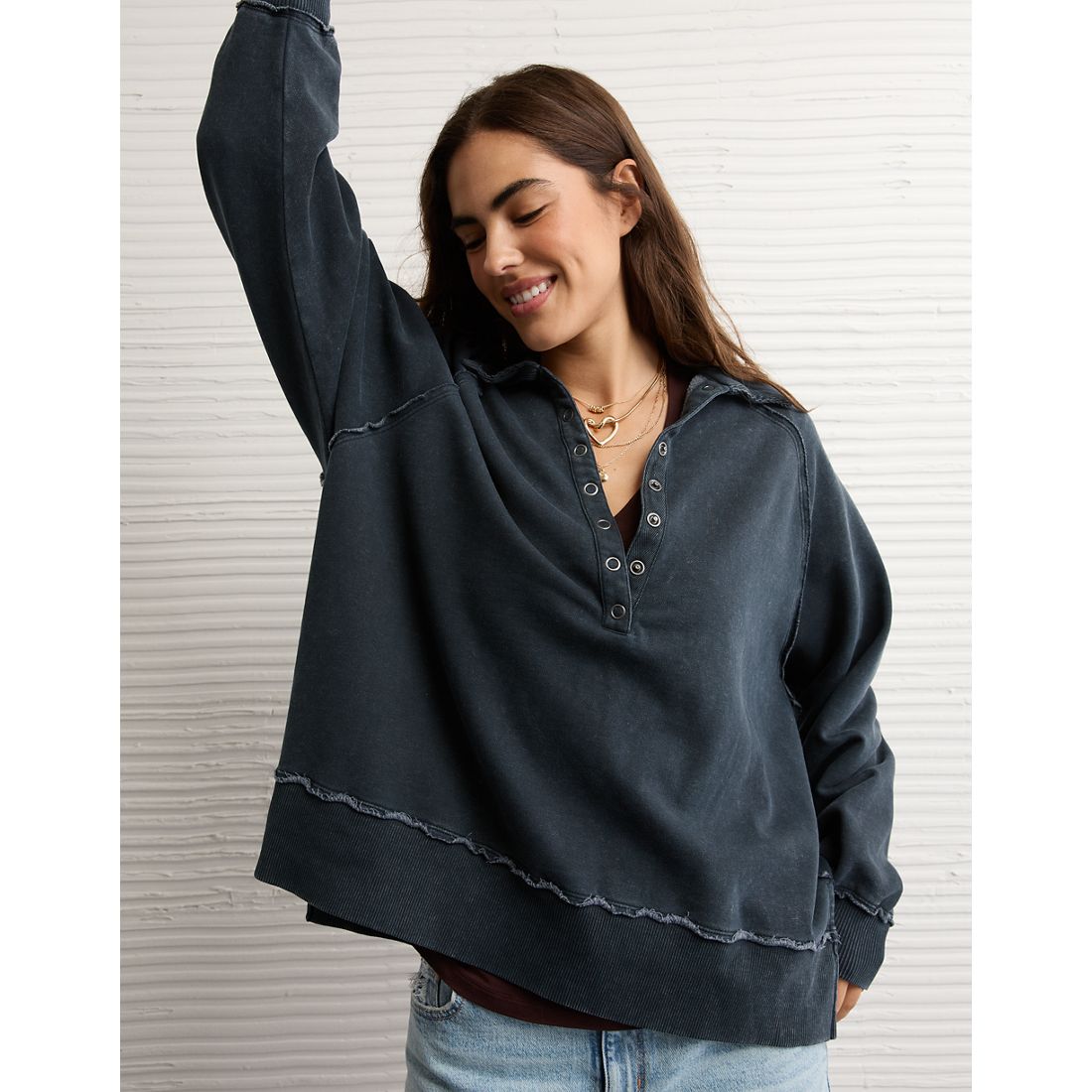 AE Big Hug Henley Sweatshirt
