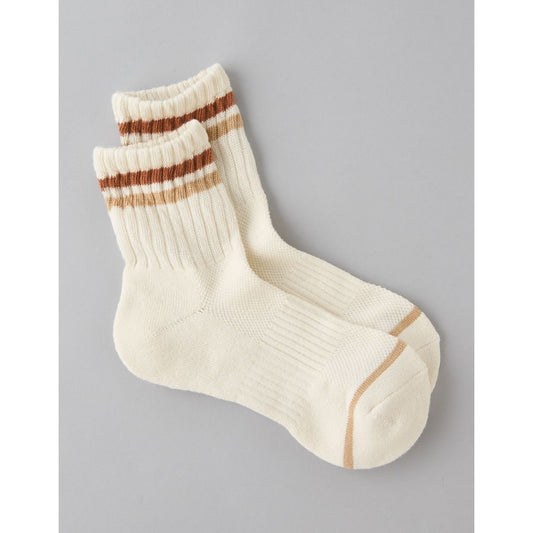 AE Varsity Stripe Cropped Crew Socks