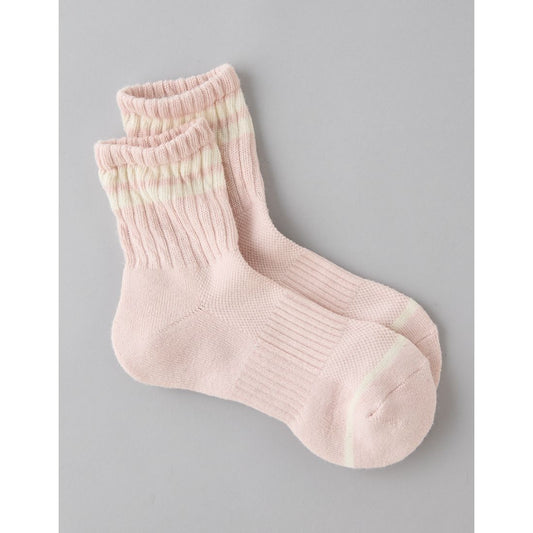 AE Varsity Stripe Cropped Crew Socks