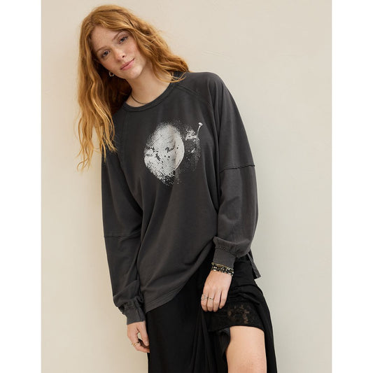 Cozy Long Sleeve Oversized Boyfriend T-Shirt