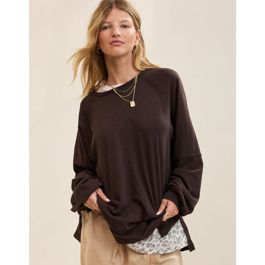 Cozy Long Sleeve Oversized Boyfriend T-Shirt